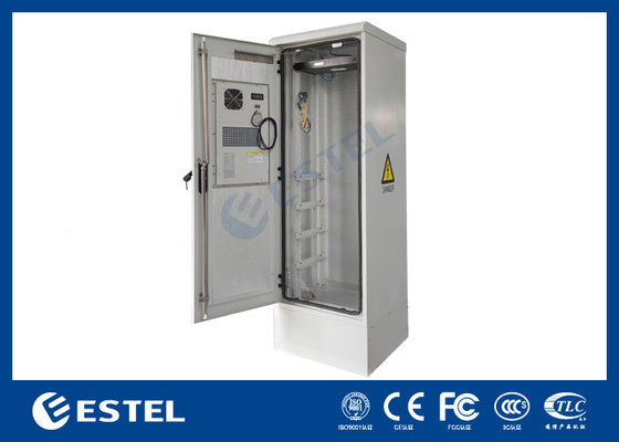 Single Wall 1.2mm Outdoor Telecom Cabinet With AC And FSU One Front Door