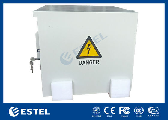 8U IP55 RAL7035 Outdoor Pole Mount Telecom Cabinet with Temperature Thermal Control