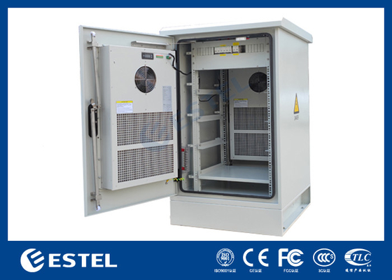 22U Outdoor Telecom Enclosure Weatherproof Electronics Cabinet Customized Power Distribution Design