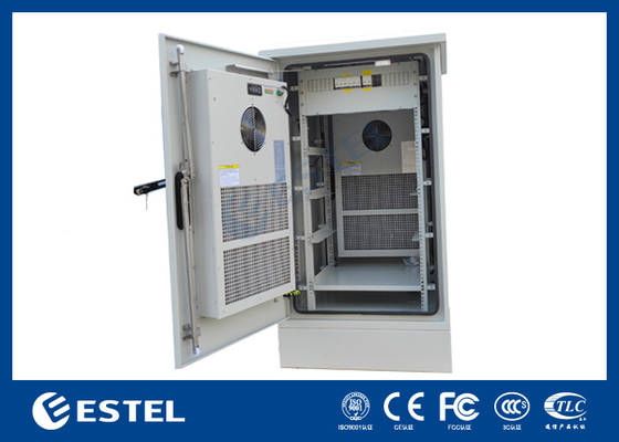 22U Outdoor Telecom Enclosure Weatherproof Electronics Cabinet Customized Power Distribution Design