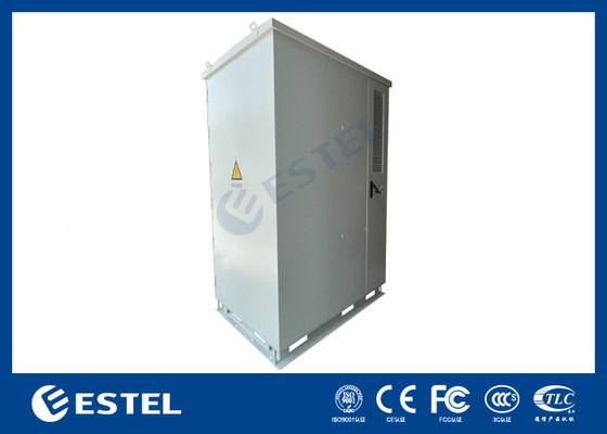 Waterproof Three Bay Outdoor Telecom Cabinet With Fan Cooling Integrated With UPS System