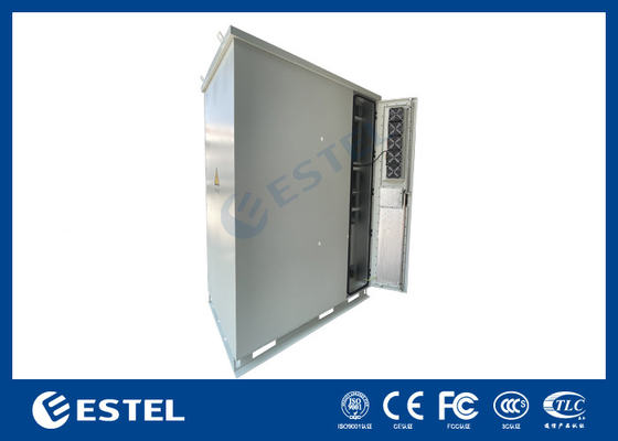 Waterproof Three Bay Outdoor Telecom Cabinet With Fan Cooling Integrated With UPS System
