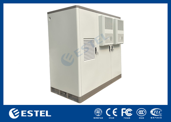 3 Bay Telecom Cabinet Double-Layer Galvanized Steel With Insulation Air Conditioner Cooling System