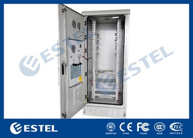 40U Steel Metal Outdoor Communication Cabinets Grey RAL 7035 Color