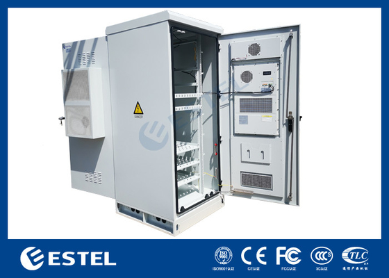 ET9090210A-40U Dual Door Outdoor Cabinet Telecom With Remote Monitory System PDU