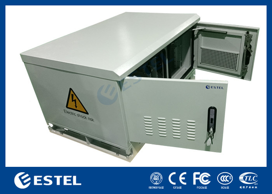 Two Compartment Weatherproof Outdoor Cabinet For Telecom Equipment With High Anti-Corrosion Performance And IP55 Protection