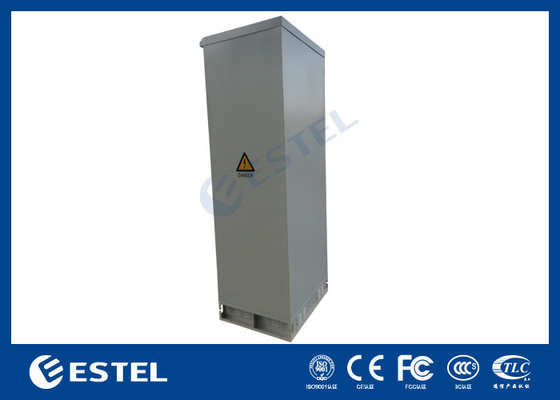 40U Outdoor Telecom Cabinet With Air Conditioner Cooling Stainless Steel Screws And Nuts For Enhanced Corrosion Resistance