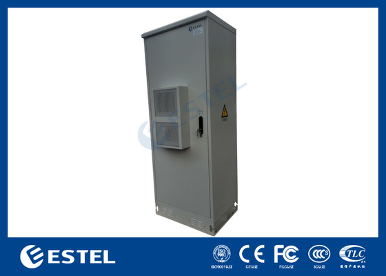 40U Outdoor Telecom Cabinet With Air Conditioner Cooling Stainless Steel Screws And Nuts For Enhanced Corrosion Resistance