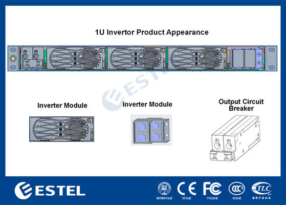 Compact -48VDC to 220VAC Inverter DC to AC Power Supply for Telecom Power System 1U Height Power Voltage Converter