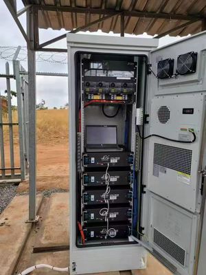 IP55 Outdoor Battery Cabinet With Embedded Power System 9KW 48VDC Rectifier For Telecom