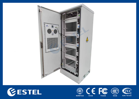 Double Walls 40U IP55 Outdoor Telecom Cabinet with PDU and Side Box 2000W Cooling Capacity 220VAC/48VDC Input Voltage