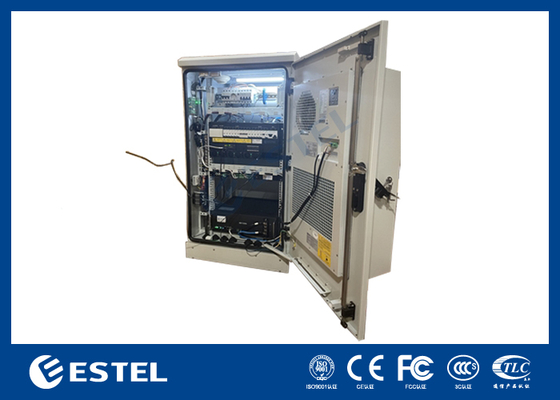19-Inch 18U Standard Outdoor Telecom Cabinet with Integrated Cooling System and Stainless Steel Front Door