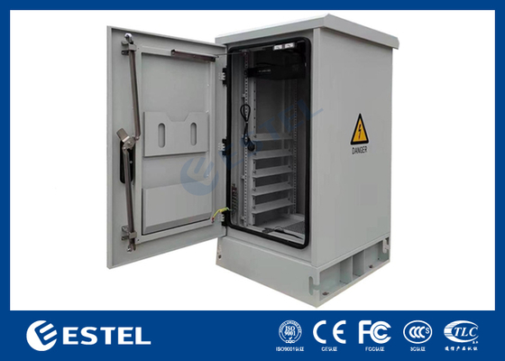 IP55 22U Outdoor Battery Cabinet with Embedded 9KW 48VDC Rectifier Power System for Telecom Applications