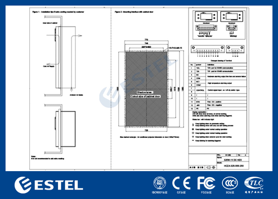 48VDC 325W/K Enclosure Heat Exchanger with RS485 MODBUS RTU Communication