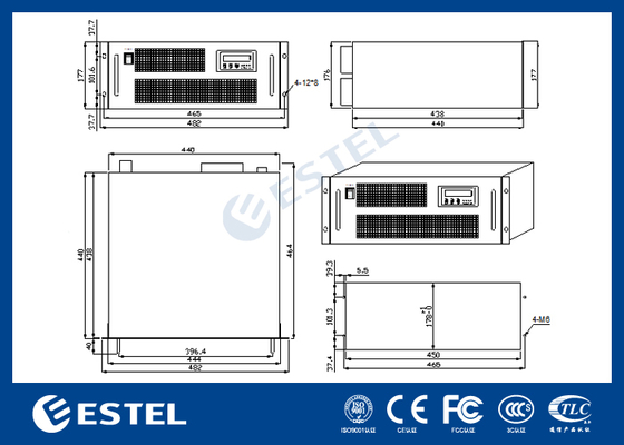 4800Wh Energy Telecom Rectifier System with Sunproof And Rainproof Advantage and Mtp Connector Il 0.35dB Max 0.15dB Typ
