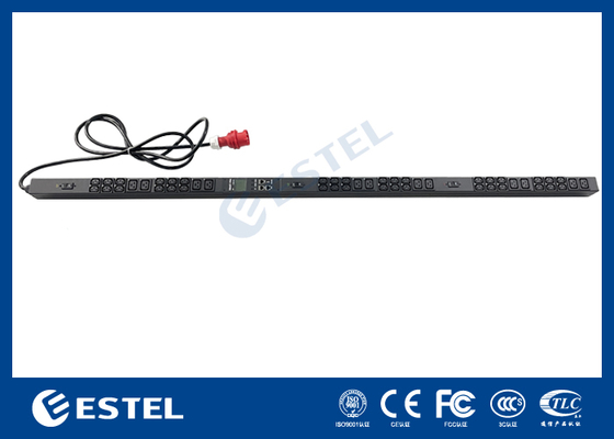 19 Outlets, Intelligent Protocols PDU, Surge Protection, 16A/250V Capacity, and Flat Plug Design for Reliable Server Rack Power Distribution and Equipment Safety.