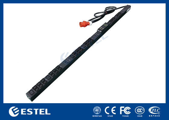 19 Outlets, Intelligent Protocols PDU, Surge Protection, 16A/250V Capacity, and Flat Plug Design for Reliable Server Rack Power Distribution and Equipment Safety.