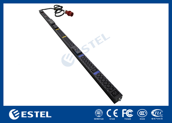 19 Outlets, Intelligent Protocols PDU, Surge Protection, 16A/250V Capacity, and Flat Plug Design for Reliable Server Rack Power Distribution and Equipment Safety.