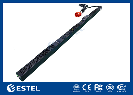19 Outlets, Intelligent Protocols PDU, Surge Protection, 16A/250V Capacity, and Flat Plug Design for Reliable Server Rack Power Distribution and Equipment Safety.