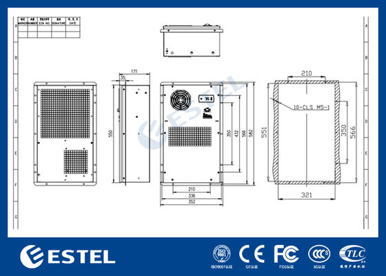 220VAC Thermoelectric Cabinet Cooler 300W Air Conditioning Solution for Small Enclosures