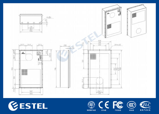 Cabinet Air Conditioner AC110V 60Hz 600W Cooling Capacity Ideal for Harsh Environments with Remote Monitoring