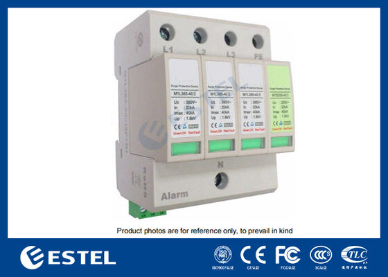 M1L385-40 II Surge Protection Device (SPD) for Power Distribution - 40kA Surge Current, 230V/400VAC, Remote Alarm Port, DIN Rail Installation, IP20, Class C Protection