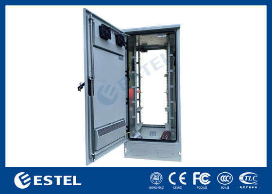 Outdoor 19-Inch Rack Cabinet 32U IP65 Rating with Cooling Fans LED Lighting Security for Telecommunications and Industrial Applications