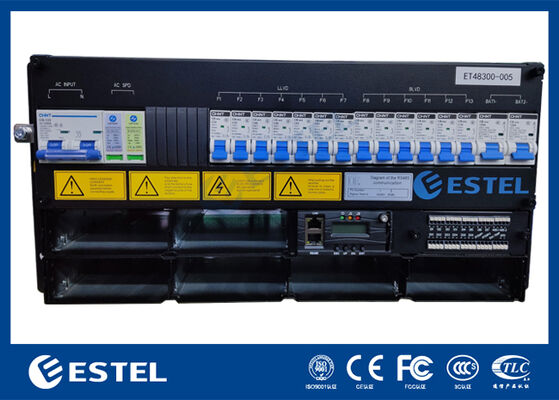 IP55 Two Cabin Telecom Power System with Two Compartments of Two Rows for Power and Battery
