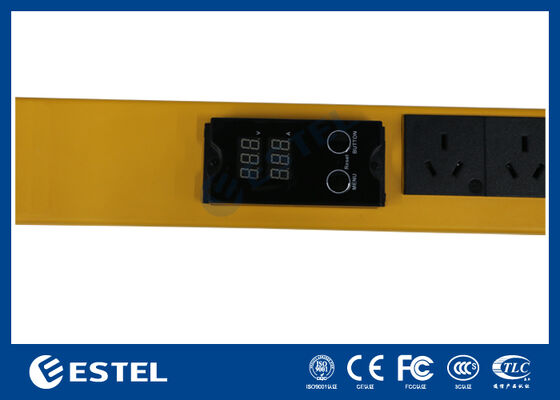 Smart Power Distribution Unit Rack Mount Providing Power Management with Built In Voltage and Current Meter for Precise Monitoring