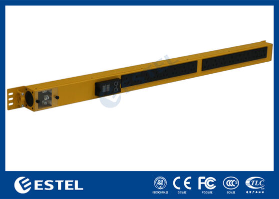 Smart Power Distribution Unit Rack Mount Providing Power Management with Built In Voltage and Current Meter for Precise Monitoring