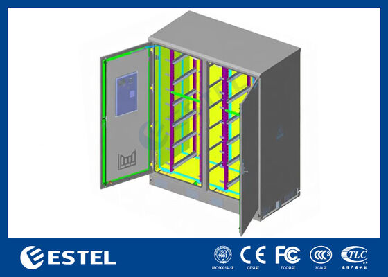 IP65 42U Dual Compartment Outdoor Electrical Cabinet SUS316 Stainless Steel Construction