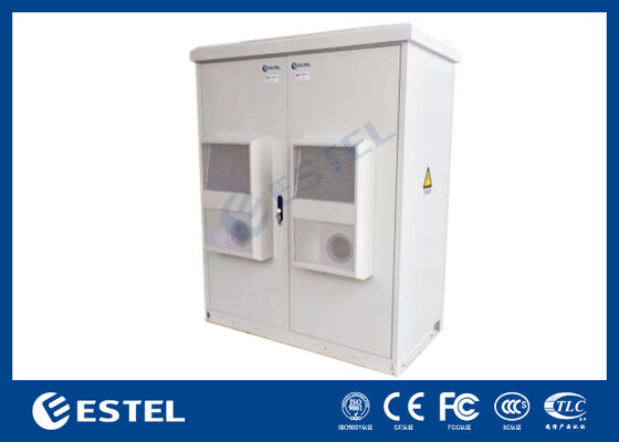 Outdoor Daul-cabinet 48U Telecom Cabinet with Power Distribution and Backup System