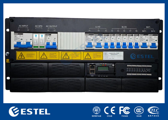 Upgradable 18kw Telecom Modular Rectifier System with AC and DC Power Distribution