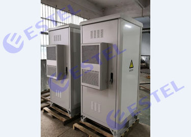 IP55 Outdoor Power Cabinet Galvanized Steel PDU Battery ODF DCDU With Air Conditioner