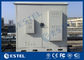 Two Bay Galvanized Steel Outdoor Telecom Cabinets Floor Mounting PEF Heat Insulation