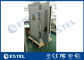 One Bay 19&quot; Outdoor Telecom Equipment Cabinet Galvanized Steel With Heat Exchanger