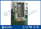 One Bay 19&quot; Outdoor Telecom Equipment Cabinet Galvanized Steel With Heat Exchanger