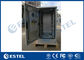 One Bay Outdoor Telecom Cabinet Galvanized Steel Single Wall With Front / Back Doors
