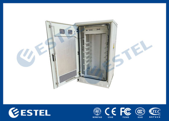 23U Outdoor Battery Enclosure Lithium Ion Battery Cabinet With Power Distribution