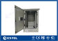 IP55 Power Coating Outdoor Data Cabinet 19" Mounting Rails With Door Stopper