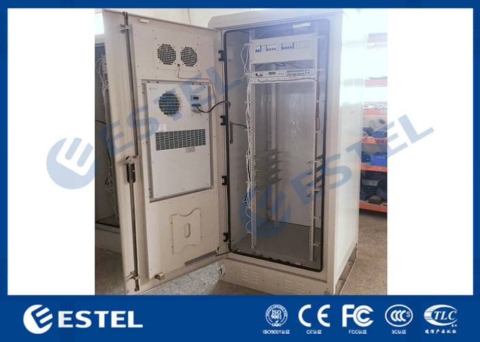 IP55 Outdoor Equipment Enclosure , Heat Exchanger Cooling 19 Inch Rack ...