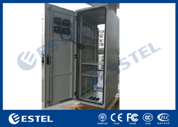 Rack Mount Outdoor Telecom Cabinet Galvanized Steel Front / Rear Access ...
