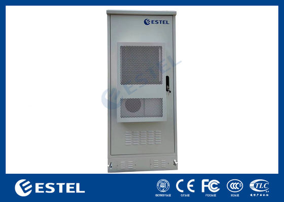 Outdoor Telecom Rack Lock 19inch 32U Outdoor Telecom Cabinet Single Door With 1500W Cooling Anti ...